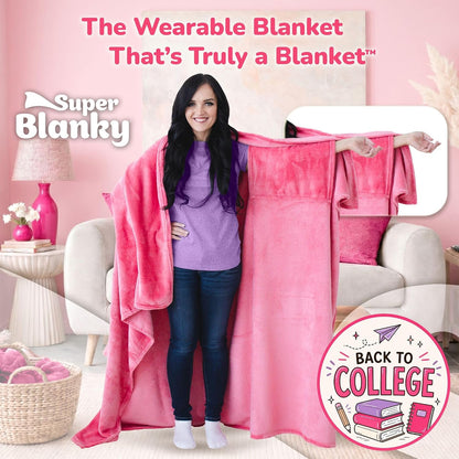 Super Blanky Wearable Blankets for Women & Men, Dorm Room Essentials, Gift for Her, Gifts for Women, Wife Birthday Gift Ideas