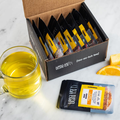 Tiesta Tea - Top 8 Favorites Sampler Set, Loose Leaf, Up to 80 Cups | High to No Caffeine, Hot & Iced, Tea Variety Pack with Green, Herbal, & Black, 8 Sample Pouches