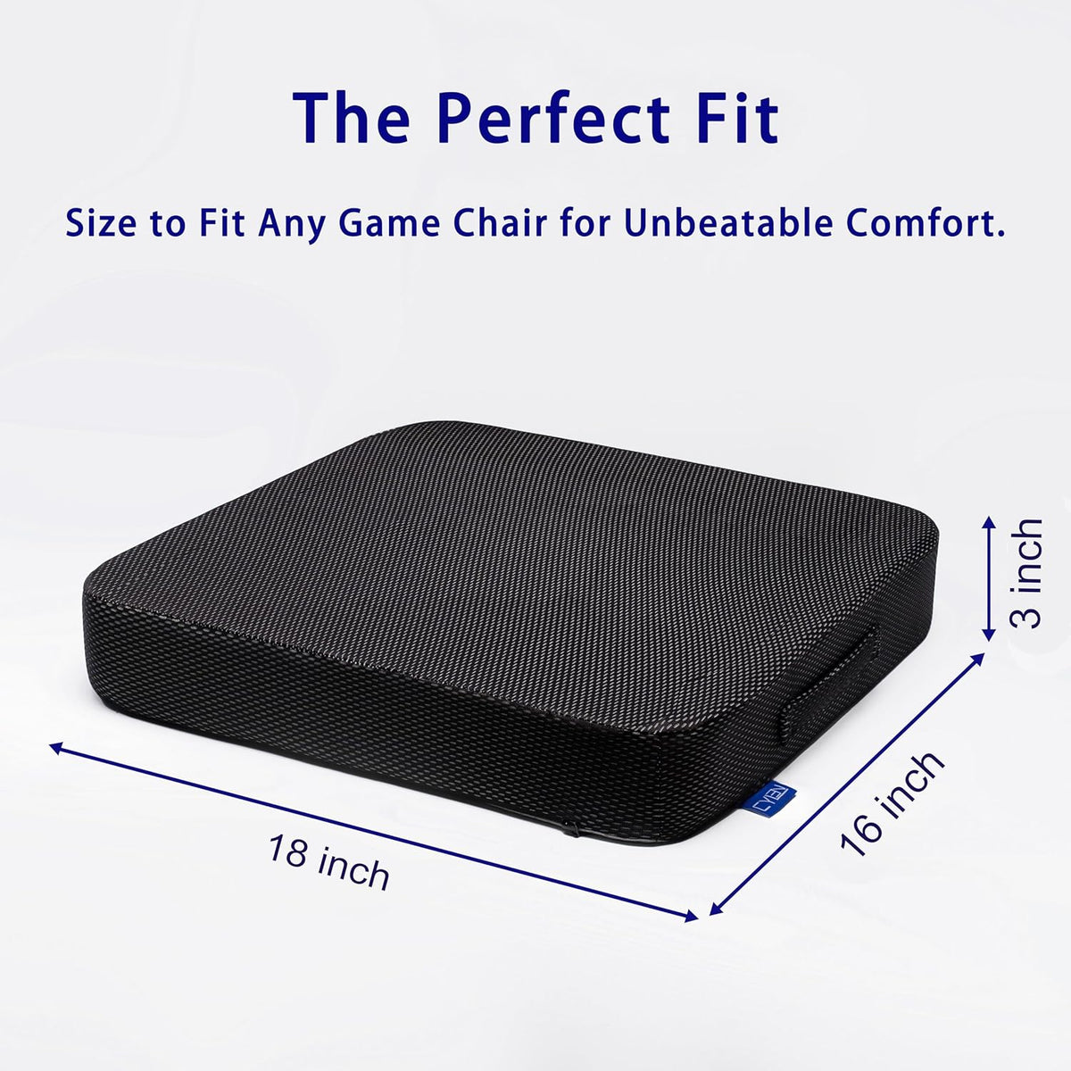 Ifoam Gel Infused Memory Foam Layer Wheelchair Cushion - Seat Cushion for Wheelchair-OfficeChair, Kitchen Chair-Pressure Sore and Tailbone Pain Relief-High Dense Polyfoam Base (Black,18x16x3 inch)