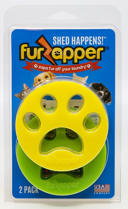 2 Pack FurZapper Pet Hair Remover for Laundry - Reusable Dog & Cat Hair Remover Tool As Seen on Shark Tank - Removes Pet Fur, Hair, Lint, Dander from Clothes & Laundry - One FurZapper Per Pet