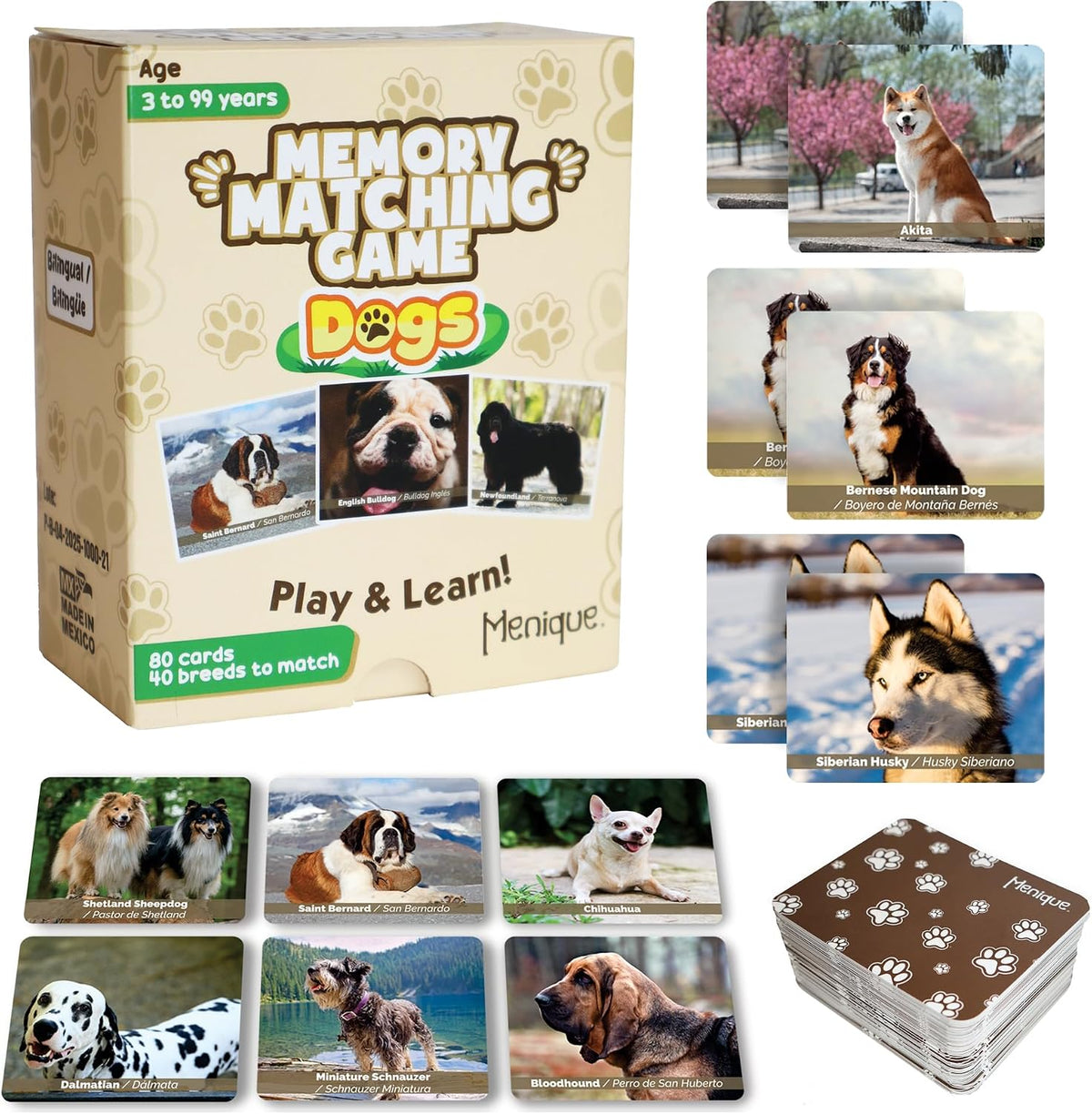 Menique Explore the World Memory Matching Game – Geography Game with 100 Photo Cards, 50 Countries, Flags & Landmarks – Travel Card Game with Educational Booklet, Ages 3+