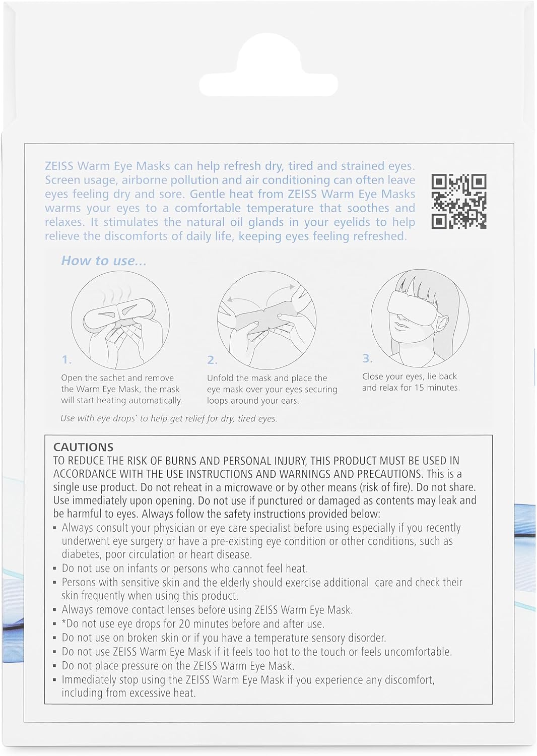 ZEISS Warm Eye Masks, for Dry Eye Relief