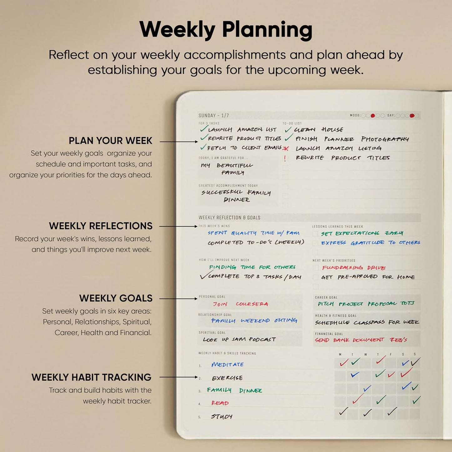 Dated, 2026 Planner, 5.8” x 8.3” - The #1 Productivity Planner to Achieve Your 2026 Goals - Planner 2026-2027 by PRODUCTIVITY STORE (A5, GREY)