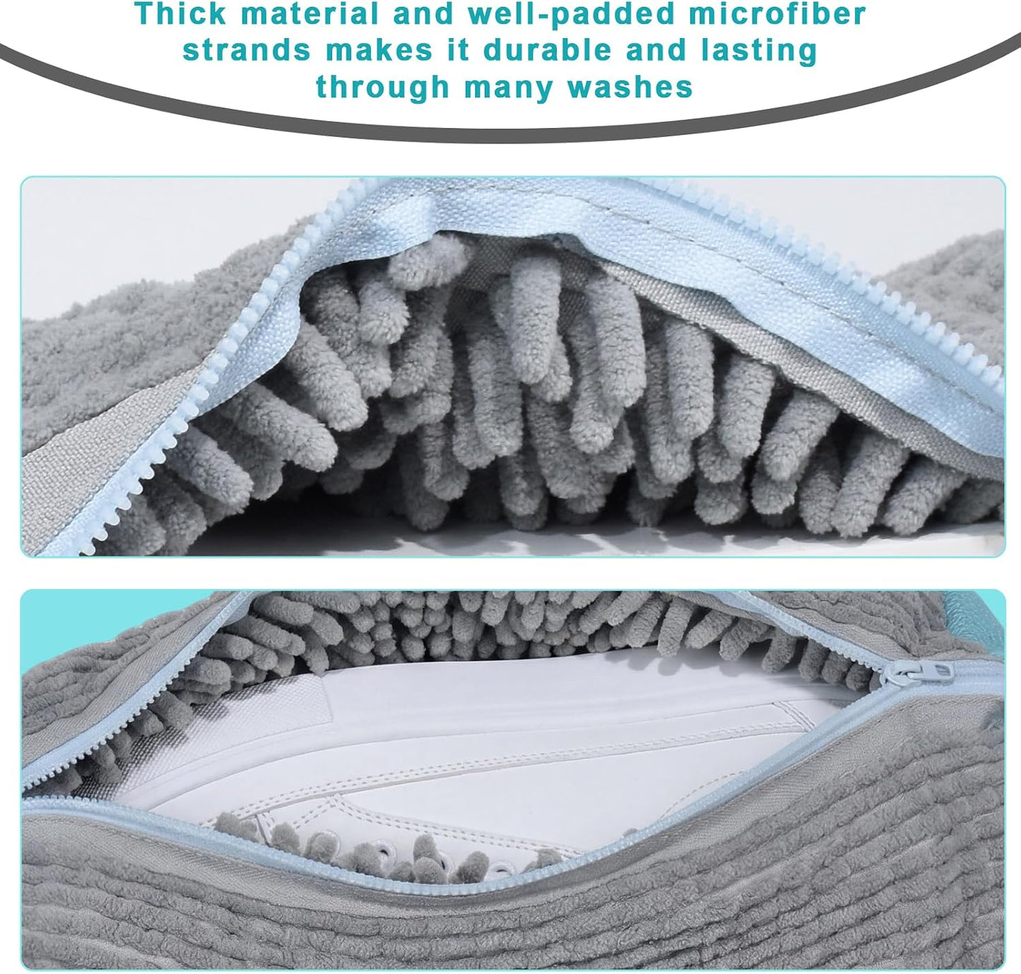 2PCS Shoe Washing Machine Bag With Zipper,Heavy Duty Shoe Washing Bag,Grey | sneaker washing machine bag,sneaker bag for washing machine,laundry shoe bag for washing machine,tennis shoes washing bag
