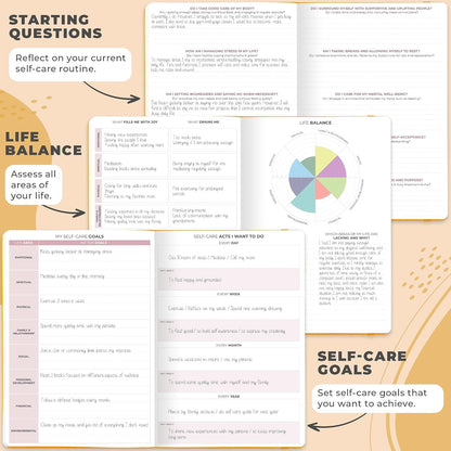 Clever Fox Self-Care Journal PRO for Women, Mental Health, Seashell | Guided daily life reflection, wellness, gratitude, and mood prompts, habit tracker, 7x10 in, eco leather hardcover