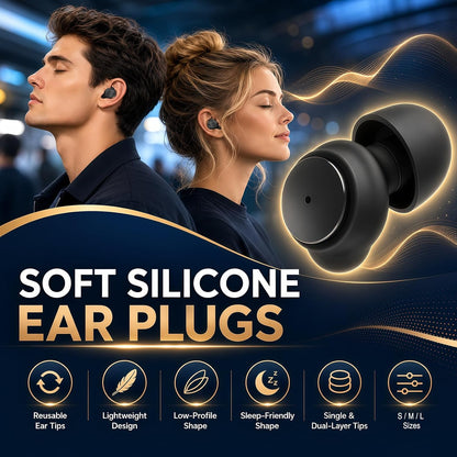 Silicone Ear Plugs for Sleeping Noise Reduction Reusable Side Sleepers