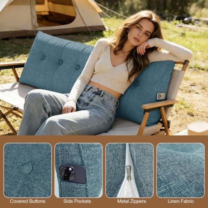 Wedge Pillow – Reading & Bed Rest Pillow for Sitting in Bed, Couch, or Floor, Multi-Purpose Headboard Wedge for Sleeping, After Surgery, Leg & Back Support, Neck Cushion & Washable Cover, Dark Gray
