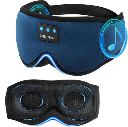 Sleep Mask with Bluetooth 5.4 Headphones, Removable 3D Eye Cups, Timing Sleeping Headphones for Side Sleepers, Wireless Music Eye Mask Speakers for Men, Women, Tech Gifts, Pink