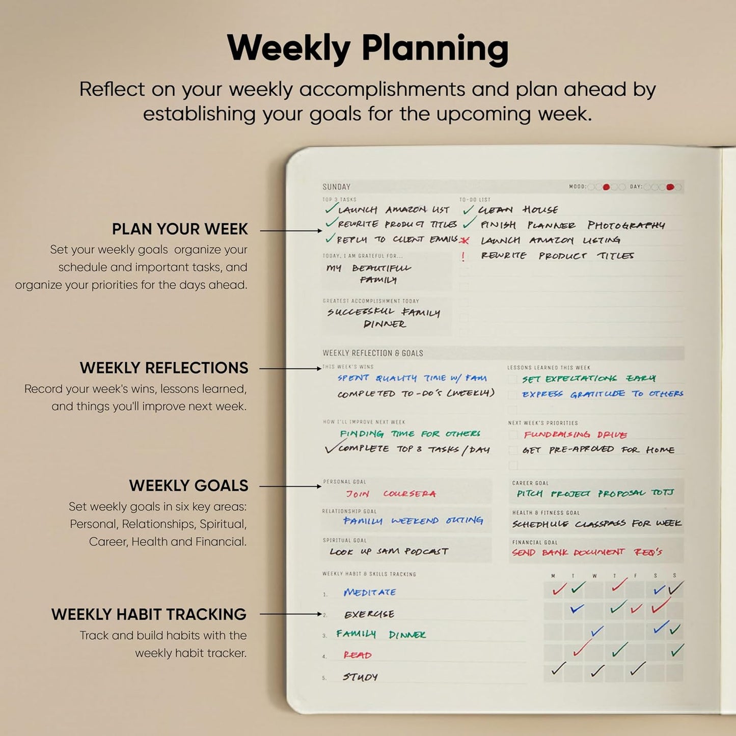 Dated, 2026 Planner, 5.8” x 8.3” - The #1 Productivity Planner to Achieve Your 2026 Goals - Planner 2026-2027 by PRODUCTIVITY STORE (A5, GREY)