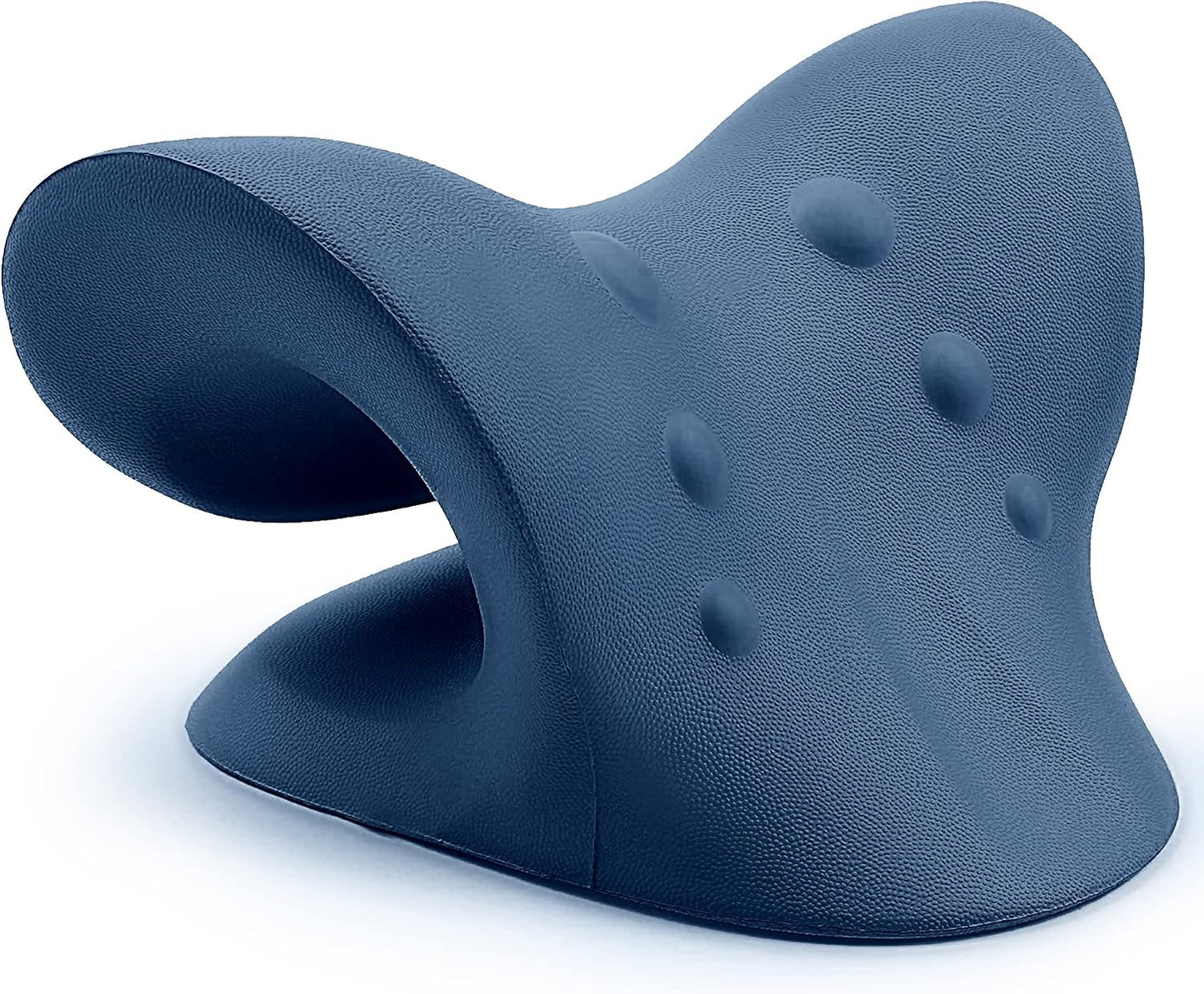 RESTCLOUD Neck and Shoulder Relaxer, Cervical Traction Device for TMJ Pain Relief and Cervical Spine Alignment, Chiropractic Pillow Neck Stretcher (Blue)