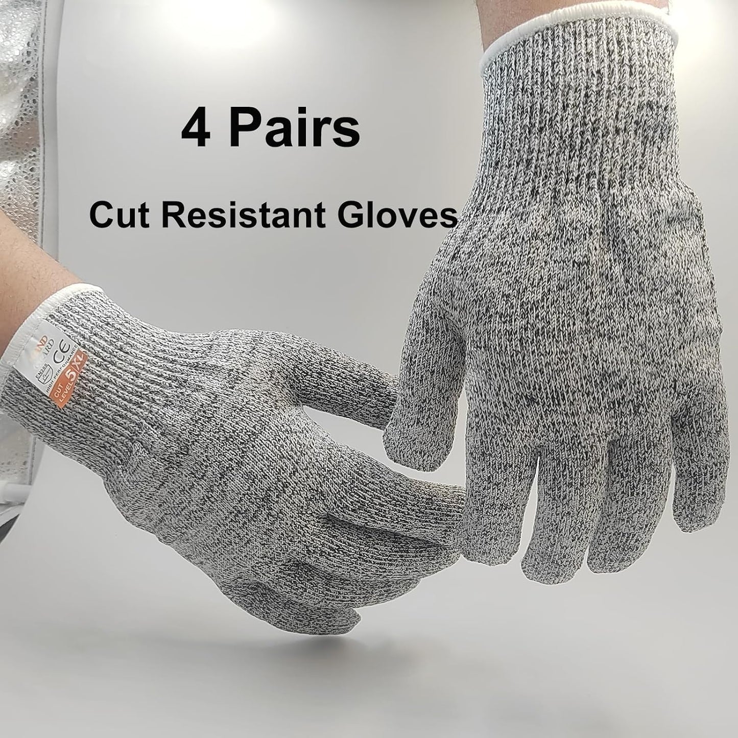 Cut Resistant Gloves, Level 5 Protection, Food Grade Anti-Cut Gloves for Kitchen, Meat & Fish Processing, Woodworking