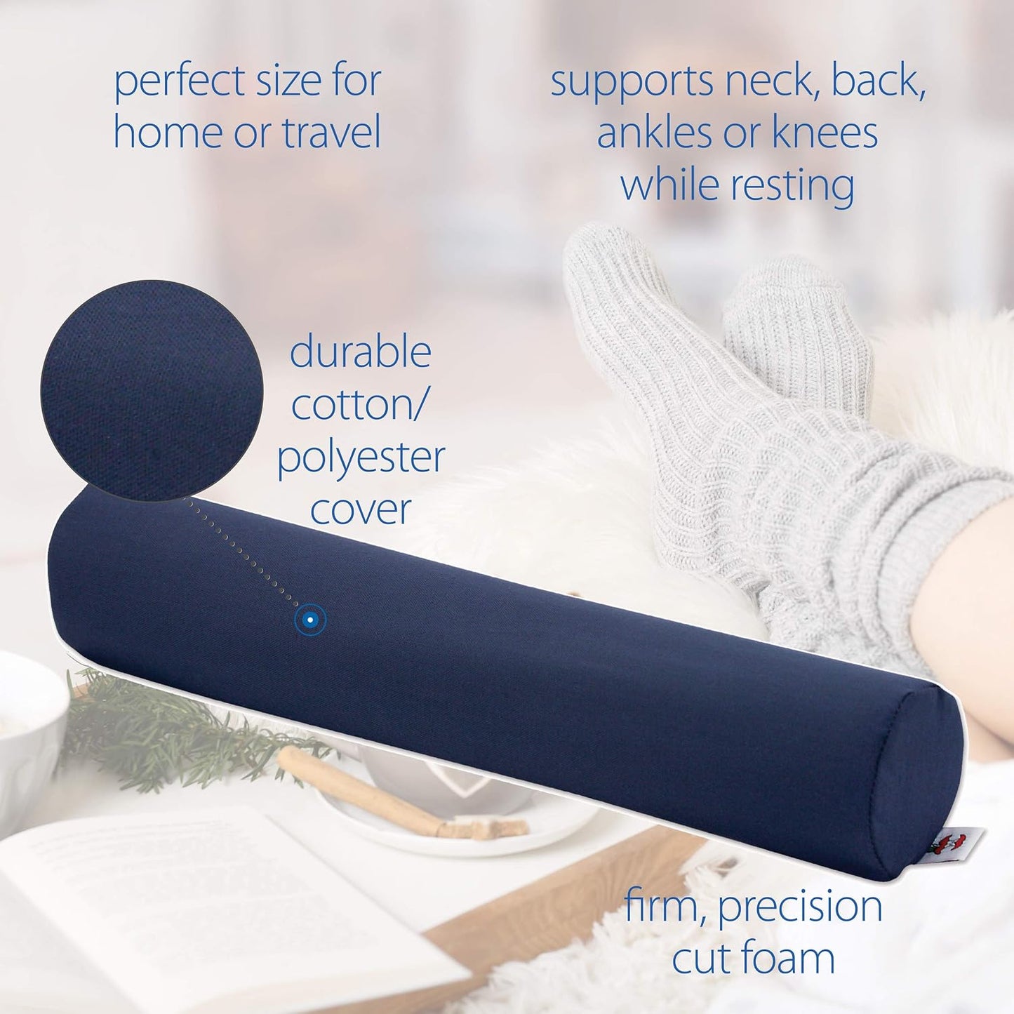 Core Cervical Foam Roll for Neck Support & Sleeping Alignment, 20x 3, Gent | Cervical roll supports the natural curve of the neck for comfortable sleeping, resting and travel.