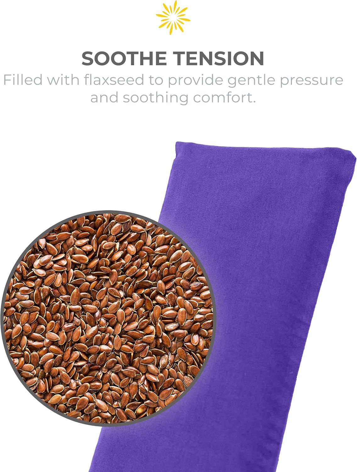 4-Pack Unscented Sateen Eye Pillows, Low-Luster, 9’’ x 4’’ Flaxseed Weighted Eye Mask for Sleeping, Hot or Cold Therapy for Relaxation, Migraine, and Headache, Assorted