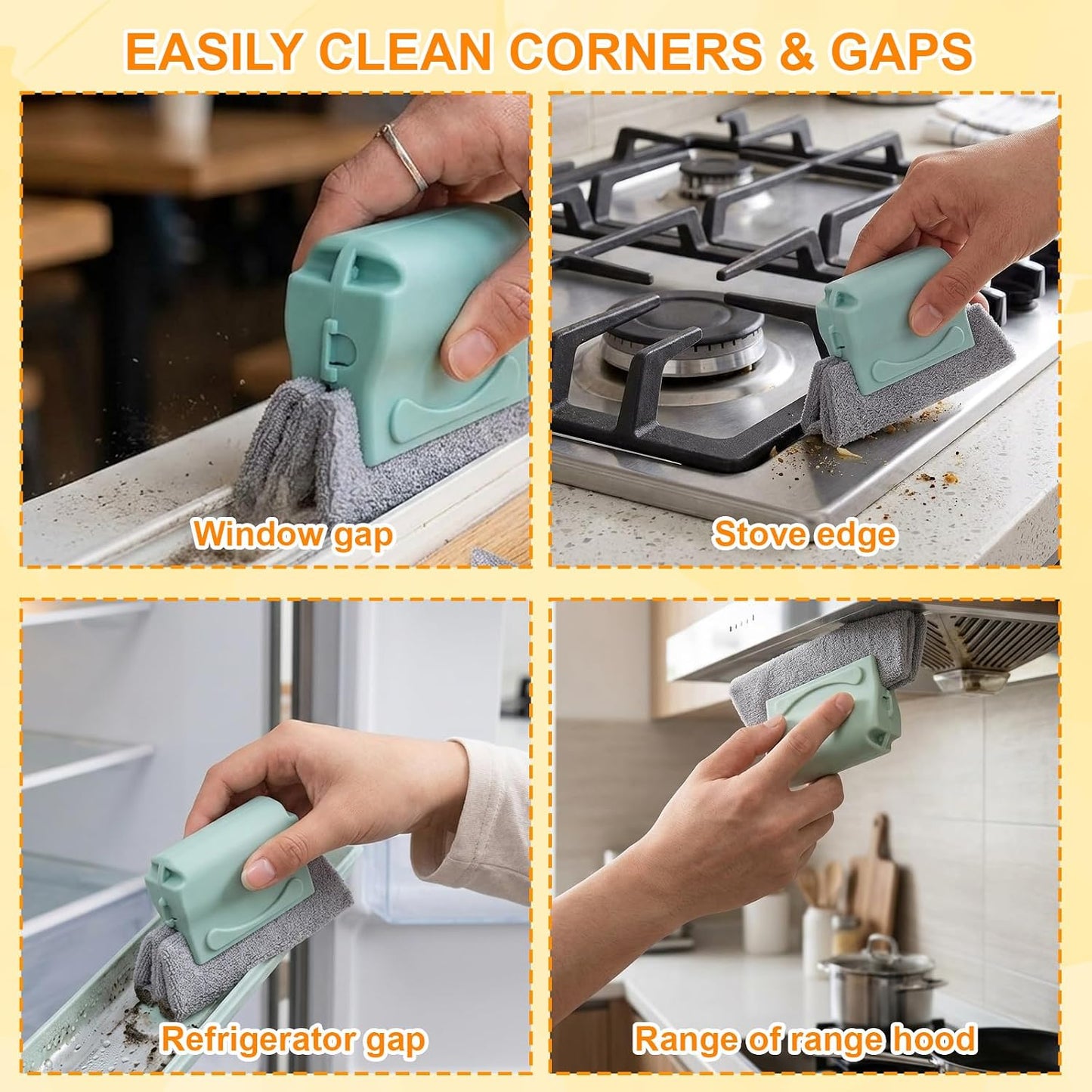 8-Piece Set with 3 Brushes and 2 Scrapers, Window Track Cleaner, Window Track Cleaning Tools for Window Sill Cleaning,Plastic Material Design for Home Maintenance