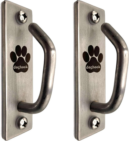 Canine Hitch- Secure Dog Leash Parking Mounted Indoor – Outdoor Wall Hook - Tie Out Stainless Steel Practical Lead Management for Home & Business, Slim Compact