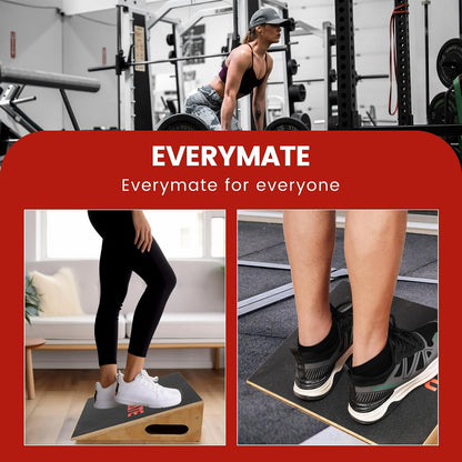 Slant Board Calf Stretcher, Non-Slip Heel Elevated Squat Wedge Block for Weightlifting and Calf Stretching, Knees Over Toes Equipment 1000LB