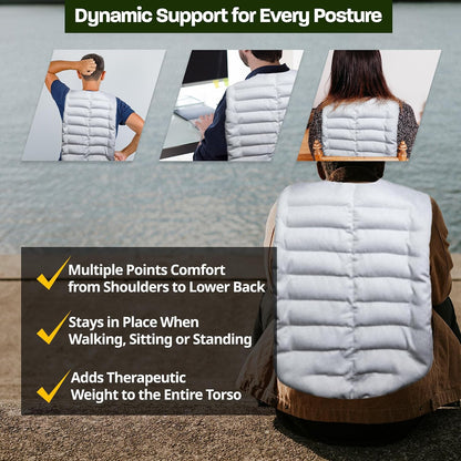 Kozi Weighted Heating Pad Microwavable|Hot & Cold Aromatherapy Neck and Back wrap|Moist Heat for Cramps, Muscles, Joints, Back, Neck and Shoulders, Heat Compress Pillow