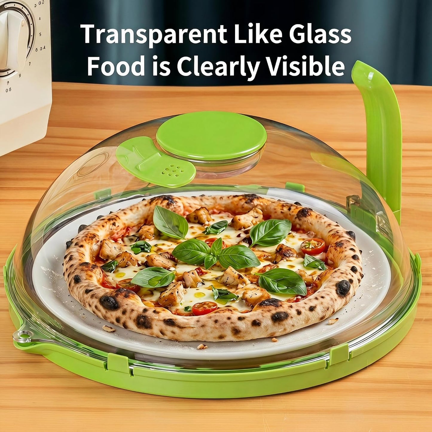 Microwave Splatter Cover with Water Steamer and Vent Hole, BPA-Free, 11.22" | Microwave Cover for Food, Plastic Splatter Guard for Microwave to Keeps Food Soft and Moist and Microwave Clean and Tidy