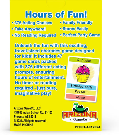 Charades for Kids Ages 6+ – Pocket Fun Charades, 376 Prompts, No Reading