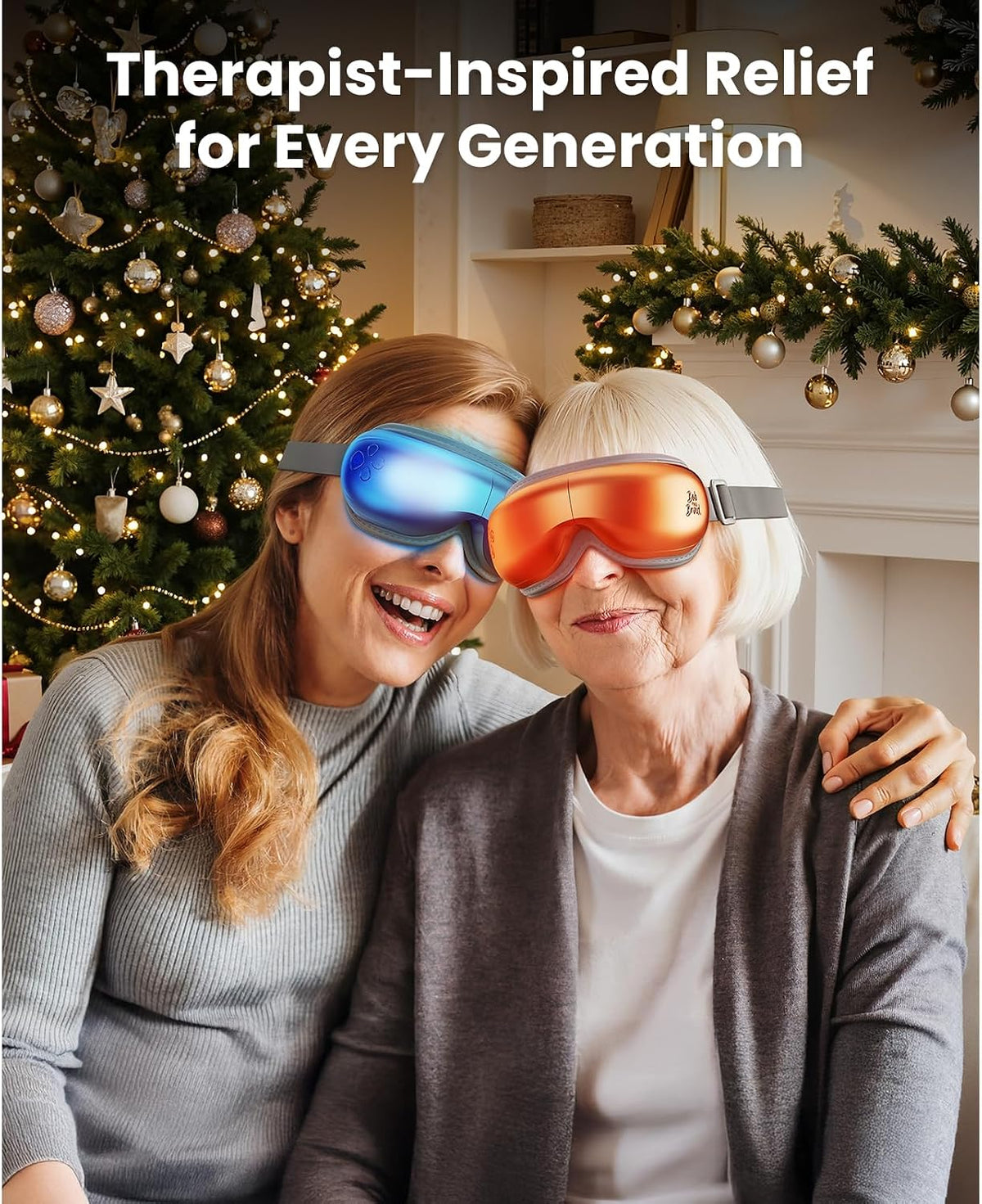BOB AND BRAD Eye Massager with Heat FSA Eligible HSA, Birthday Gifts for Women Men Mom, Heated Eye Mask for Migraines with Music, Smart Migraine Massager for Dry Eyes Relief & Improve Sleep