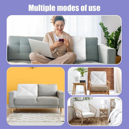 HOMBYS Shredded Foam Couch Back Cushions Replacement, Stuffing Fill Removable Sofa Back Waist Cushions, Lumbar Support Pillow 1 Pack, Supportive & Durable (27.5"x18"x5")