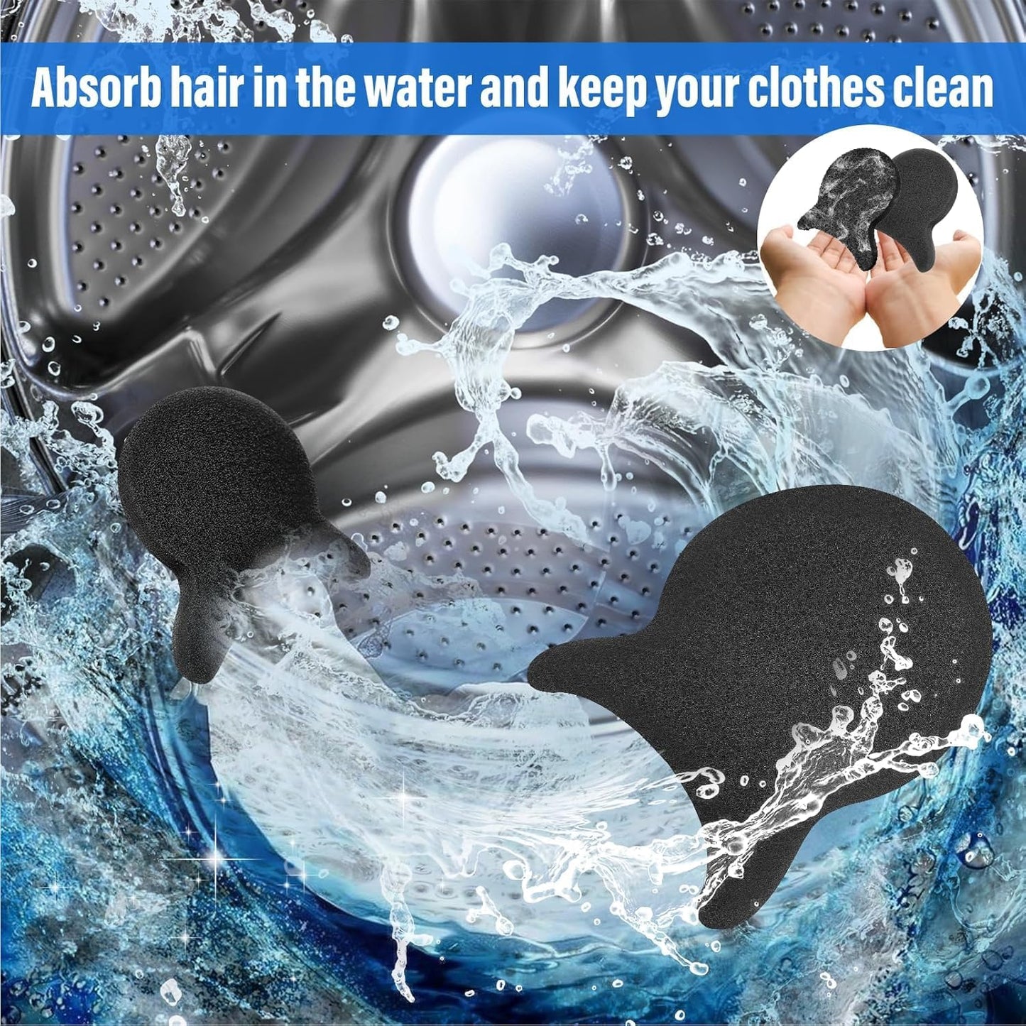 Pet Hair Remover for Laundry, Reusable Dog & Cat Hair Remover Tool, Effectively Removes Pet Hair, Lint and Dander from Bedding and Clothing, Suitable for Washing Machines, Dryers 6PCS
