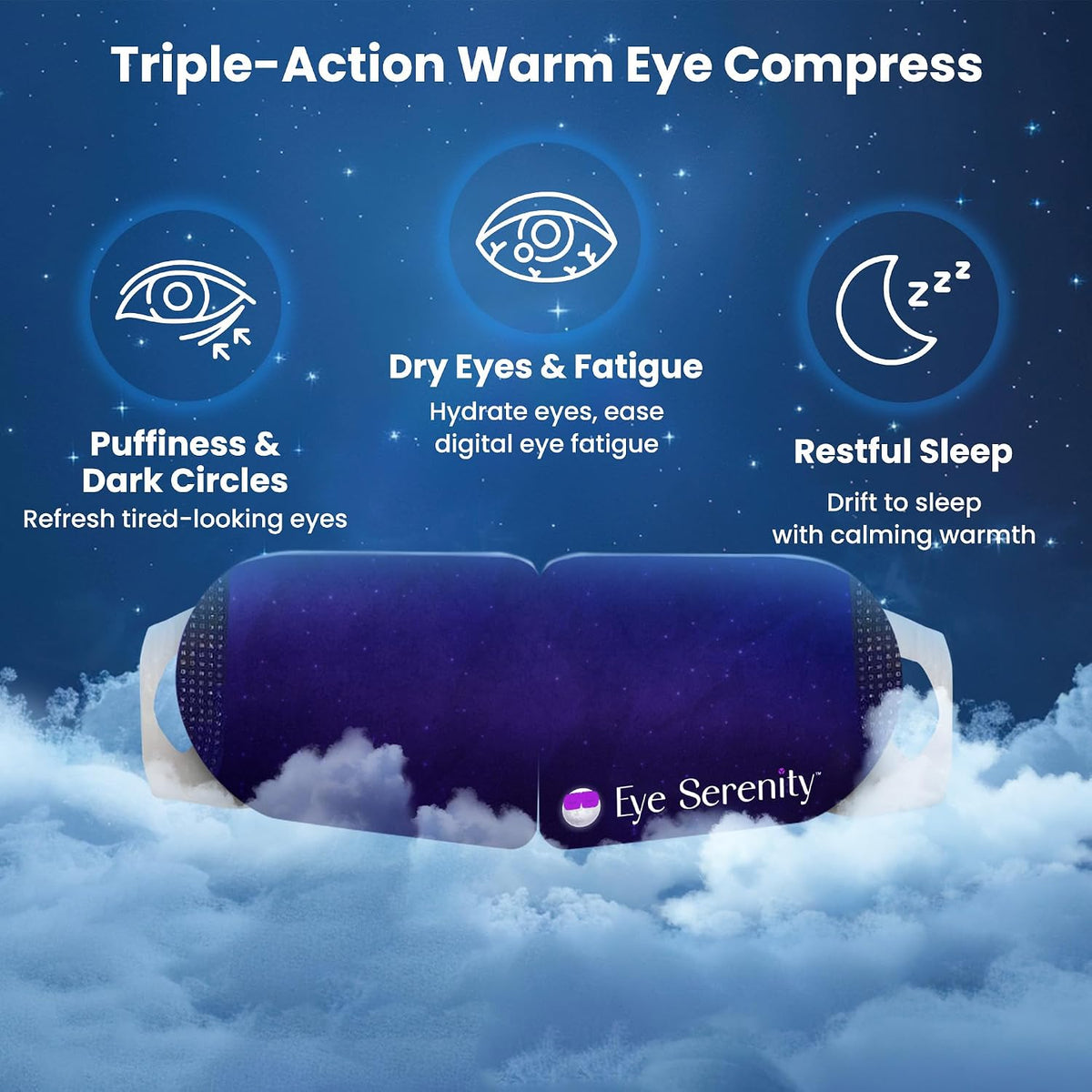 Eye Serenity Steam Eye Mask, Heated Eye Mask Fast Relief for Stye Unscented
