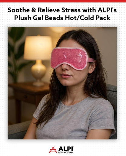 Alpi Plush Gel Beads Hot/Cold Eye Mask, Relaxation & Tension Comfort