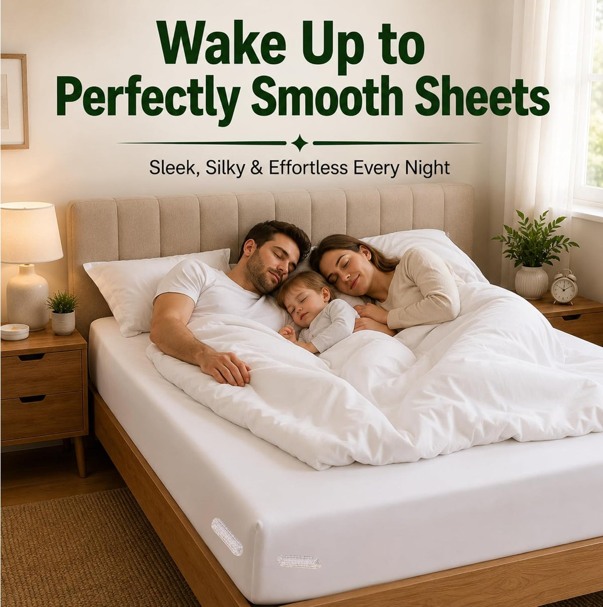 Upgraded Bed Sheet Holders for Corners, 4PCS Fitted Sheet Clips, Heavy Duty Sheet Straps, Bed Sheet Fasteners, Lock Sheet Holders Keep Sheets Firm & Tight, Fits Twin Full Queen King Mattresses