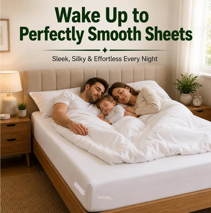 Upgraded Bed Sheet Holders for Corners, 4PCS Fitted Sheet Clips, Heavy Duty Sheet Straps, Bed Sheet Fasteners, Lock Sheet Holders Keep Sheets Firm & Tight, Fits Twin Full Queen King Mattresses