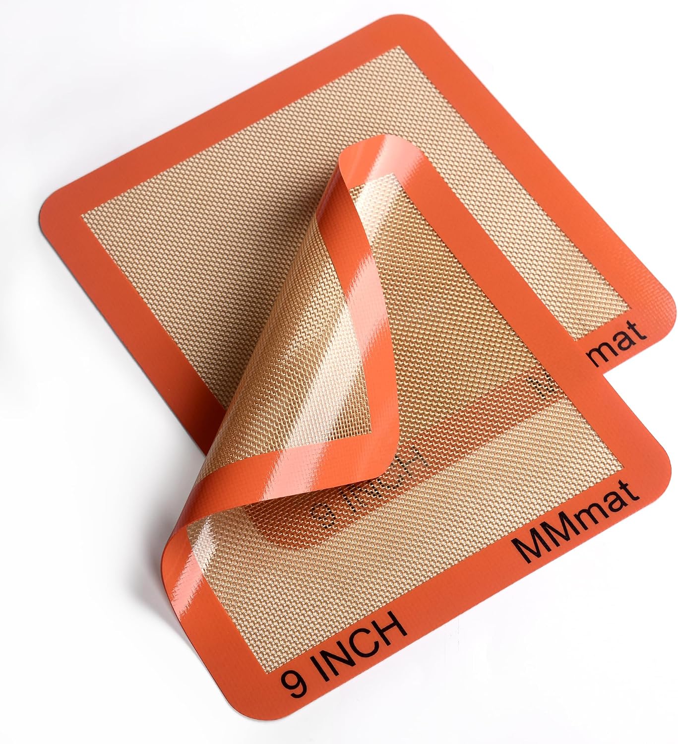 Best German Silicone Baking Mats - 8 inch | Set of 2 Square Non-Stick Reusable Air Fryer Linner, Non Slip, BPA Free, PFOA Free, Non-toxic, Dishwasher Safe