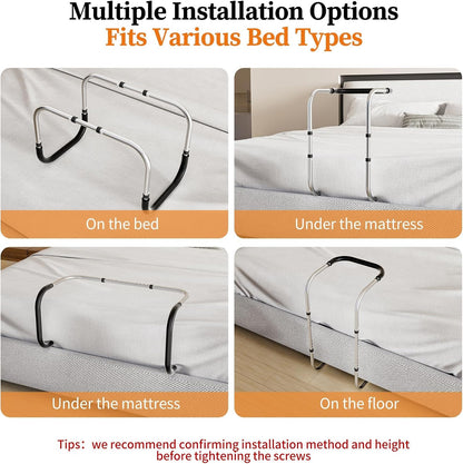 Blanket Lifter for Feet, Height Adjustable Blanket Lifters for Foot of Bed with Non-Slip Foam & 4 Quilt Clips, Aluminum Alloy Bed Cradle for Feet Surgery Recovery, Arthritis