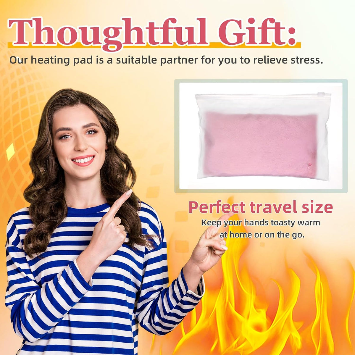 Cozypower Mini Heating Pad Microwavable Hot Cold Pack Reusable,Pink