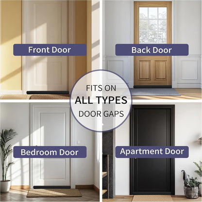 Ciieyuo Premium Velvet Under Door Draft Stopper, Adjustable 30-36 Inches | Door Air Draft Stopper, Easy-to-Install Under Door Gap Filler, Blocks Noise, Cold Air, Light, Dust, and Drafts
