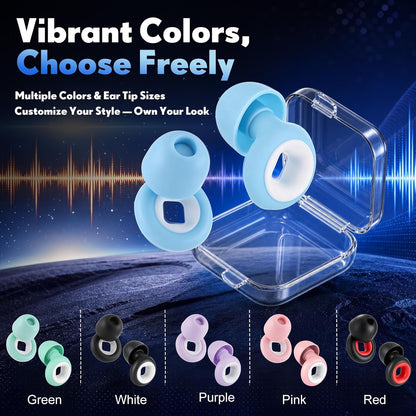 Tellegloww 10 Pairs Ear Plugs for Sleeping 30db Reusable Silicone Ear Plug
