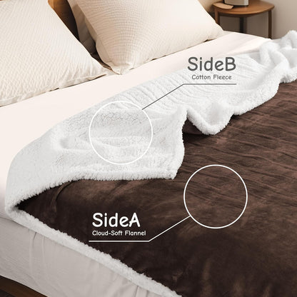 Soypipo Electric Heated Throw Blanket 50"x60", Faux Fur Plush with 4 Heat Settings & 2/4/8/10H Auto Shut-Off, Overheat Protection, Machine Washable, for Office & Chair, Dark Grey