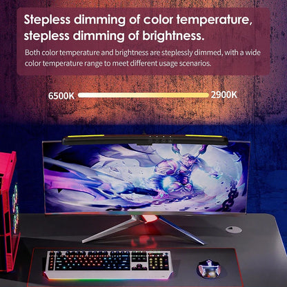 BY-J [2025 Upgraded Version Eye Protection Study Desk Lamp Student Desk Bedside Dressing Table Magnetic Wall-Mounted 42cm Long Cool Light Rechargeable Student Dormitory Children's Reading Light