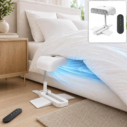 Bed Cooling Fan Under Sheets, Rechargeable Cordless Bed Fan for Hot Sleepers, Under Blanket Airflow Cooling System with Remote, 5 Quiet Speeds, Adjustable Height, USB-C Charging (1PC)