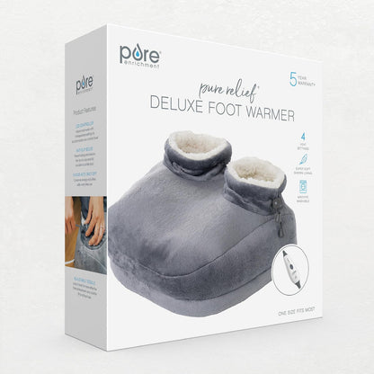 Pure Enrichment PureRelief Deluxe Foot Warmer, 4 Heat Settings, Universal Size