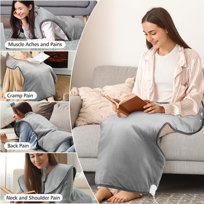 24''×37'' Heating Pad for Neck and Shoulders and Back Pain Relief | Electric Extra Large Heating Pad with 6 Temperature Settings & 4 Auto-Off Timers,Thoughtful Gift for Women, Men,The Elderly