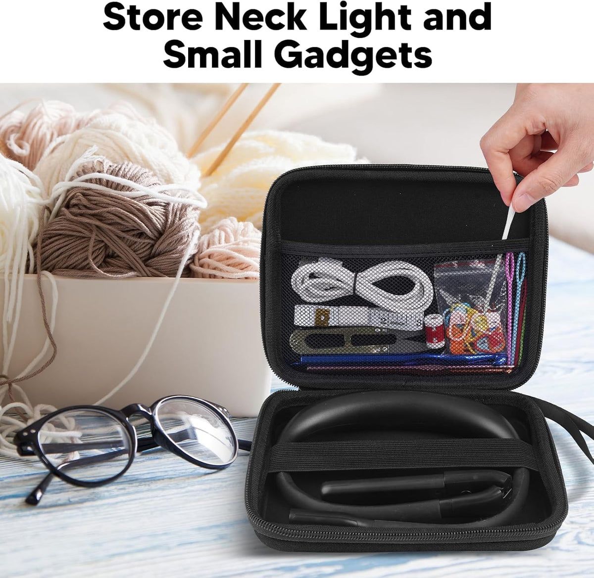 Neck Book Light, Rechargeable Reading Light, 3 Colors Dimmable | Back to School Supplies College Dorm Essentials Bed Lamp, Hands-Free, Dual Lamps, 80H Lasting Neck Light, Gifts for Gilrs