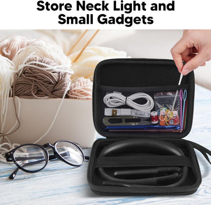 Neck Book Light, Rechargeable Reading Light, 3 Colors Dimmable | Back to School Supplies College Dorm Essentials Bed Lamp, Hands-Free, Dual Lamps, 80H Lasting Neck Light, Gifts for Gilrs
