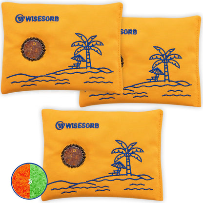 Wisesorb 500g 2pcs Rechargeable Car Dehumidifier Moisture Absorbers Bags, Reusable Desiccant Color Indicating Silica Gel Packets, Microwave Reactivated Visible Desiccant Packs for Car Closet Basement