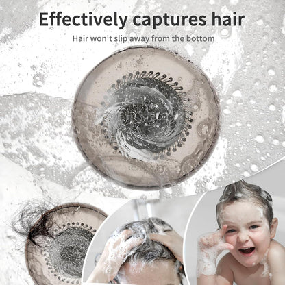 TRAPMATE Shower Drain Hair Catcher, 4.4" Anti-Clogging Bathtub Drain Cover | Easy Flip Cleaning, Traps Hair with Fast Drainage, Anti-Slip Drain Protector Fits Regular & Pop-up Drains (Patented Product)