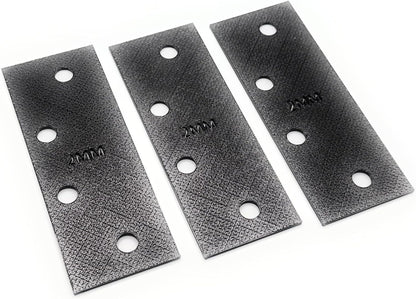 Door Hinge Shims (Set of 3) Hinge Spacer for Interior and Exterior Door Alignment - for 3.5", 4" and 4.5" Standard Hinges (3mm Thick, White, 3.5-inch)