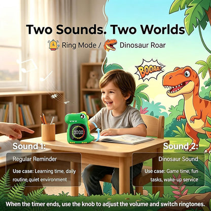 Pink Dinosaur Visual Timer for Kids, Girls Potty Training Timer