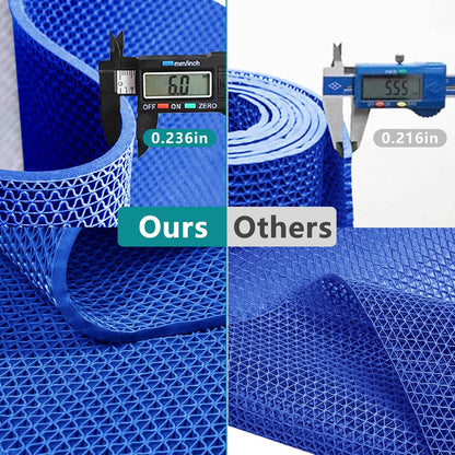 WochiTV Non Slip Drainage Mats PVC Pool Floor Mat 0.23'' Thick Outdoor Indoor Parking Space Mat for Bathroom Garage Basement Backyard Commercial Kitchen 3x16.6Ft