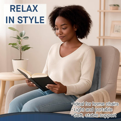 Samsonite Ergonomic Lumbar Support Pillow for Office Chair and Car Seat - Memory Foam Back Support Lumbar Pillow, Premium Cushion Chair Support for Lower Back Pain Relief and Versatile Use (Navy)