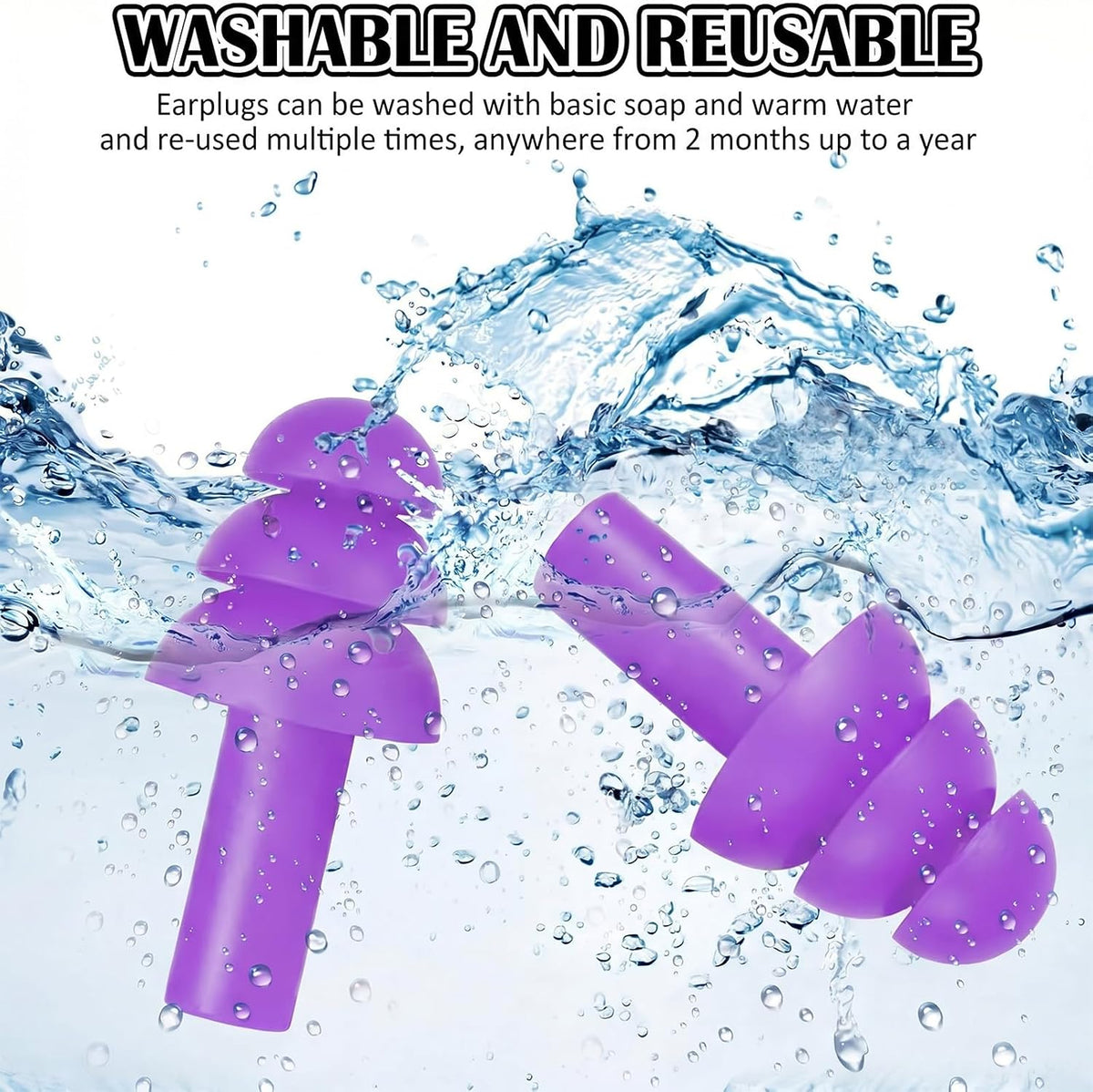 24 Pairs Black Ear Plugs Bulk NRR 29dB Reusable Silicone Ear Plugs with Plastic Cases Soft Foam Plug for Sleeping Noise Cancelling Concerts Shooting Swimming Noise Reduction
