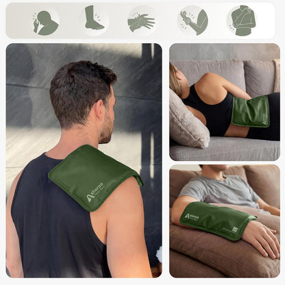 Medium Flexible Gel Ice Packs Reusable - Hot and Cold Soft Ice Packs for Injuries Reusable for Ankle, Arm, Foot, Leg, Back Pain Relief - 8" x 12" - Purple